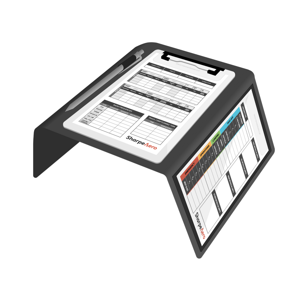 Kneeboard with SharpeAero templates